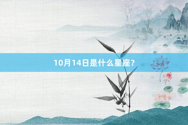 10月14日是什么星座？