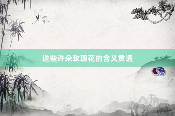 送些许朵玫瑰花的含义贯通
